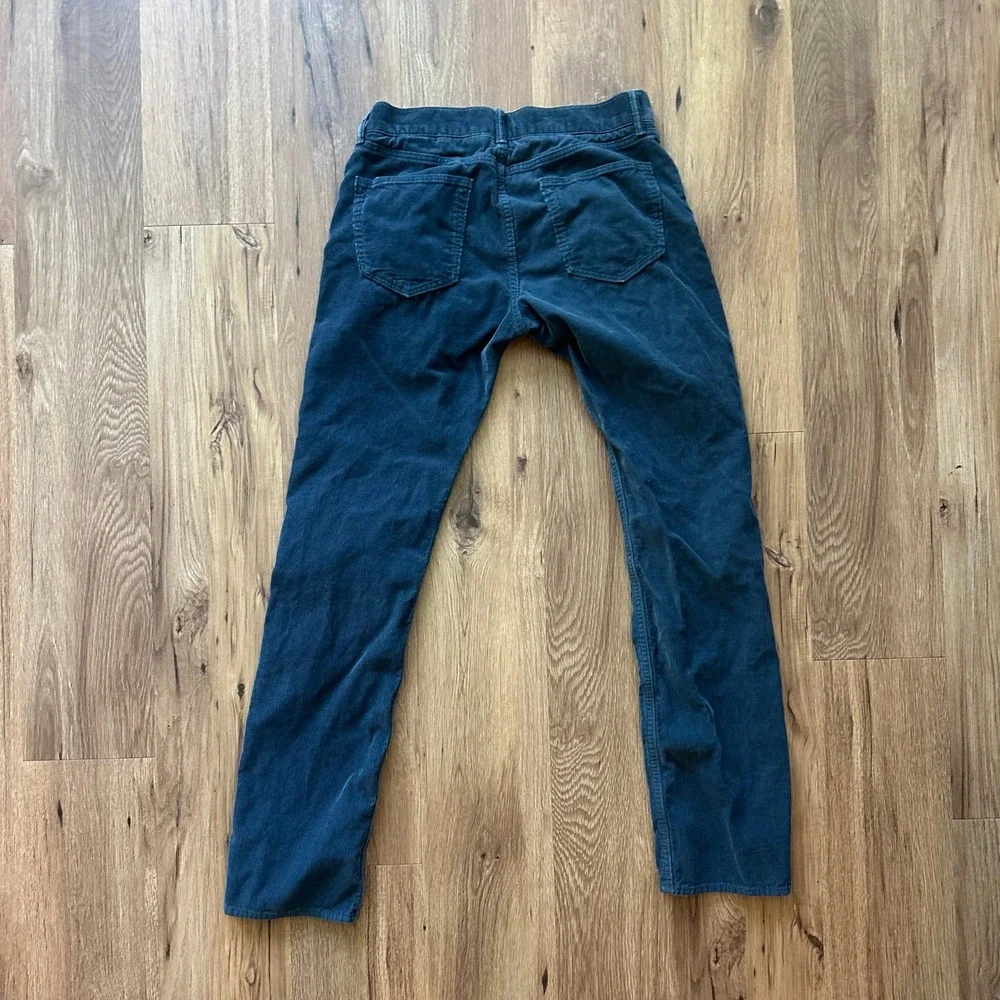 Banana Republic Mens Pima Cotton‎ Corduroy Pants 32x34 Teal Blue Straight Leg